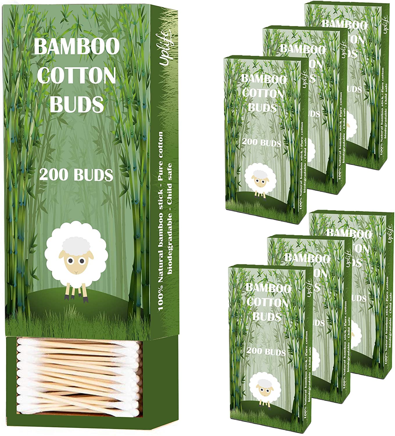 Coton Tiges Biodégradables en Bambou